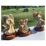 Trio of Angel Statues