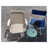 2 Outdoor Chairs and Metal Table- Mayfield Hat