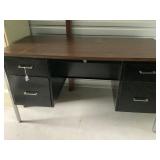 Large Metal Desk-55x26 In