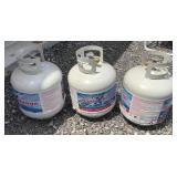3 Empty Propane Tanks