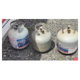 3 Empty Propane Tanks
