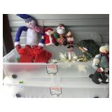 2 Under Bed Storage Bins and Christmas Dolls
