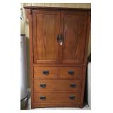 Wooden Entertainment Cabinet-42x22x66 Inches'