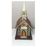 Light Up Wooden Church-15 Inches Tall
