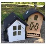 2 Metal Bird Feeders