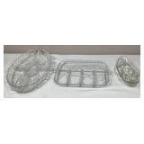 Vtg Glass Serving Trays