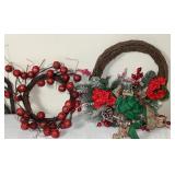 Pretty Pair of Christmas Wreaths