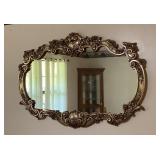 Large Ornate Rococo Wall Mirror-58x37 Inches