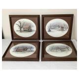 4 Pc EH Berger 1982 Prints-Signed