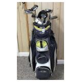 Vrious Golf Clubs and Bag