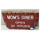 Metal Moms Diner Wall Decor-21x11 Inches