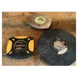 Trio of 100 Ft Tape Measures