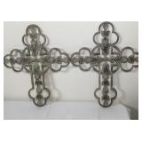 Pair of Metal Crosses-17x21 Inches
