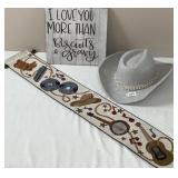Pretty Womens Hat/Wall Decor/Runner
