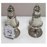 Sterling Silver Sal/Pepper Shakers-1 Bent