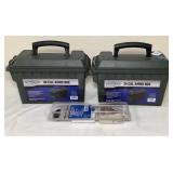 2 Plastic Ammo Boxes/Gun Cleaning Kit