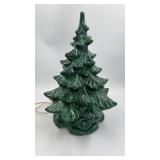 Vintage Ceramic Lighted Christmas Tree Lamp