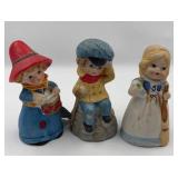 Three JASCO "Merri-Bells" Bisque Porcelain
