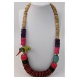Parrot Bead Coconut Beaded Necklace