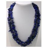 Natural Lapis Lazuli Nugget Bead Strand Necklace