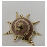 Gold Plated Seashell Pendant