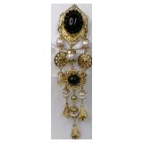 Baroque Style Chandelier Drop Brooch