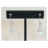 Faceted Crystal Drop Earrings