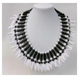 1960s Pop Art Style Beaded Fringe Collar Necklace