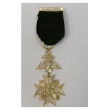Flying Eagle Heraldic Crown Maltese Pin