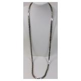 Box Link Silver Tone Minimalist Chain Necklace