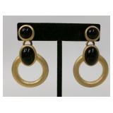 Matte Gold-Tone Door Knocker Earrings