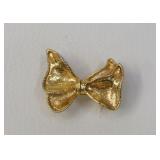 Textured Gold Tone Bow Buckle