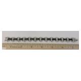 Black & Clear CZ Silver Tone Tennis Bracelet