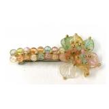 Translucent Pastel Beaded Hair Barrette