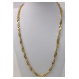 Gold Vermeil Sterling Twisted Curb Chain Italy HTC