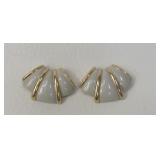 Gold Tone Enameled Shoe Clips