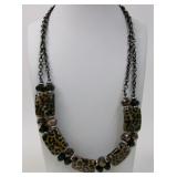 Animal Print Beaded Necklace