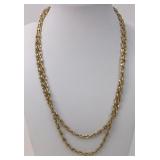 Gold Plated Rope Chain Necklace