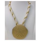 Gold-Plated Sand Dollar Statement Necklace