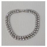 Double Row Prong-Set CZ Tennis Bracelet