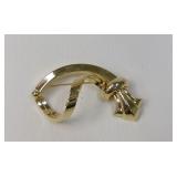 Mid Century Abstract Gold Tone Brooch Pin