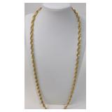 FAS 925 Italy Gold Vermeil Sterling Twisted Chain
