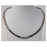 Twisted Silver Tone Collar Choker Necklace
