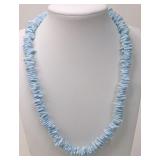 Light Blue Puka Shell Necklace
