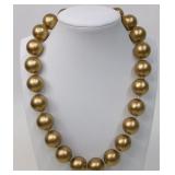Simple Gold Bead Strand Necklace