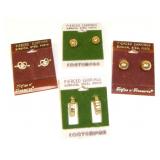 Vintage New Old Stocke Pierced Earrings on Cards