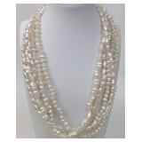 Multi Strand Faux Pearl Necklace