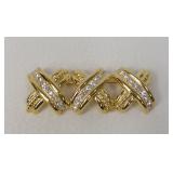 Ivana Trump Signed Rhinestone XXX Brooch