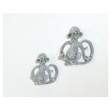 Gerry's Grey Monkey Scatter Pins Green Eyes