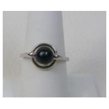 Vantel Sterling Silver Black Pearl Ring Size 9